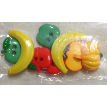 Buttons - Craft - Assorted Fruit